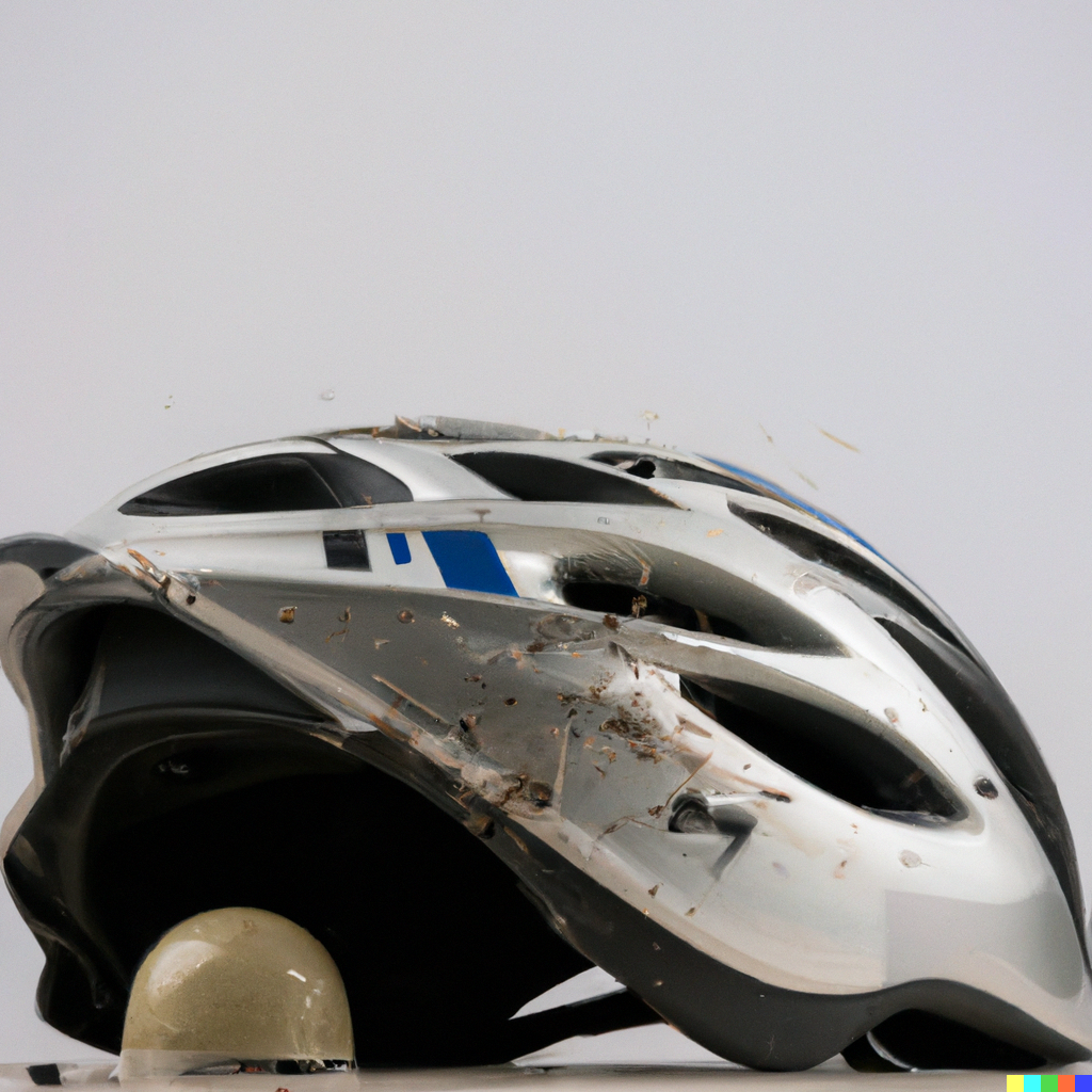 Replace bicycle deals helmet after crash
