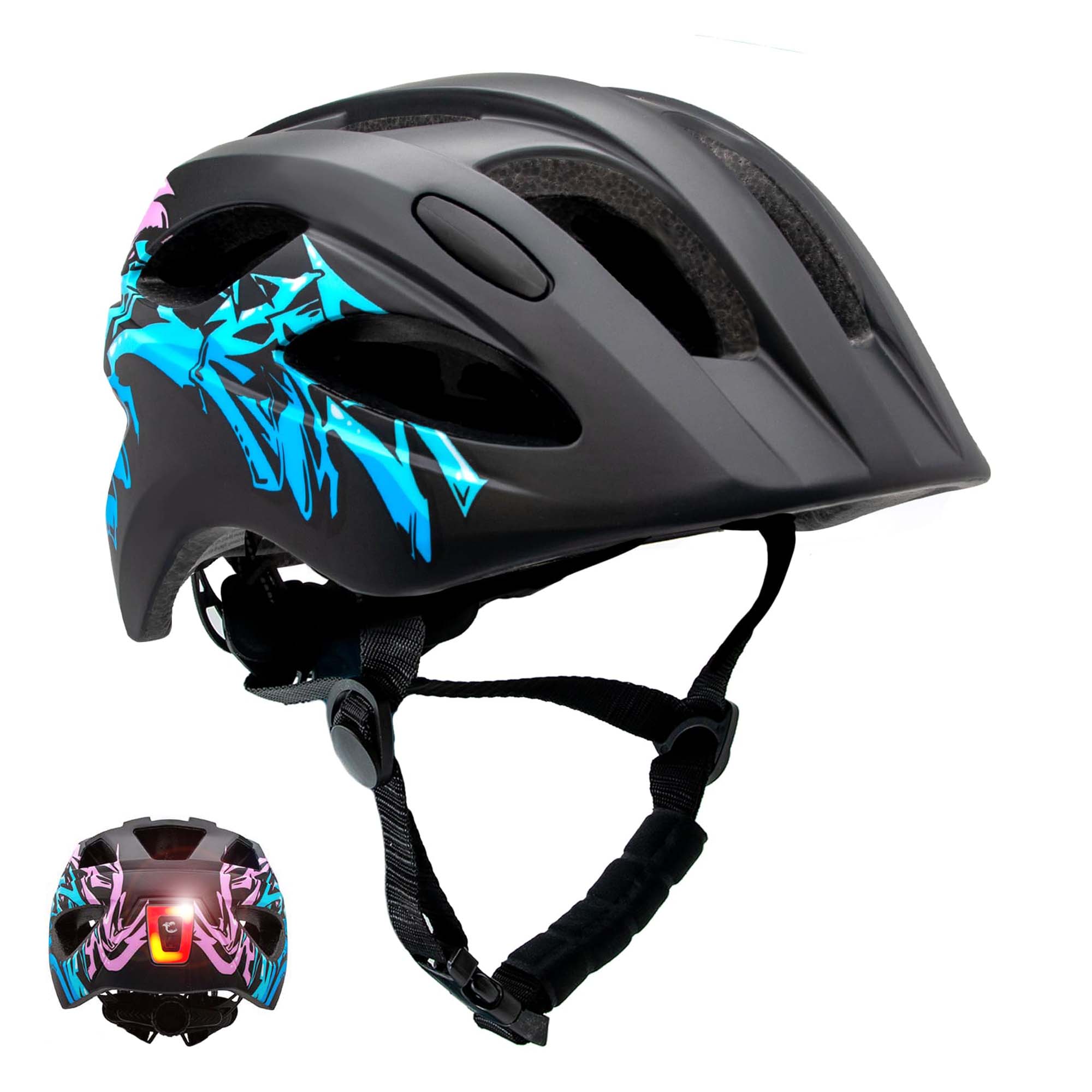 Graffiti Splash children's helmet with light