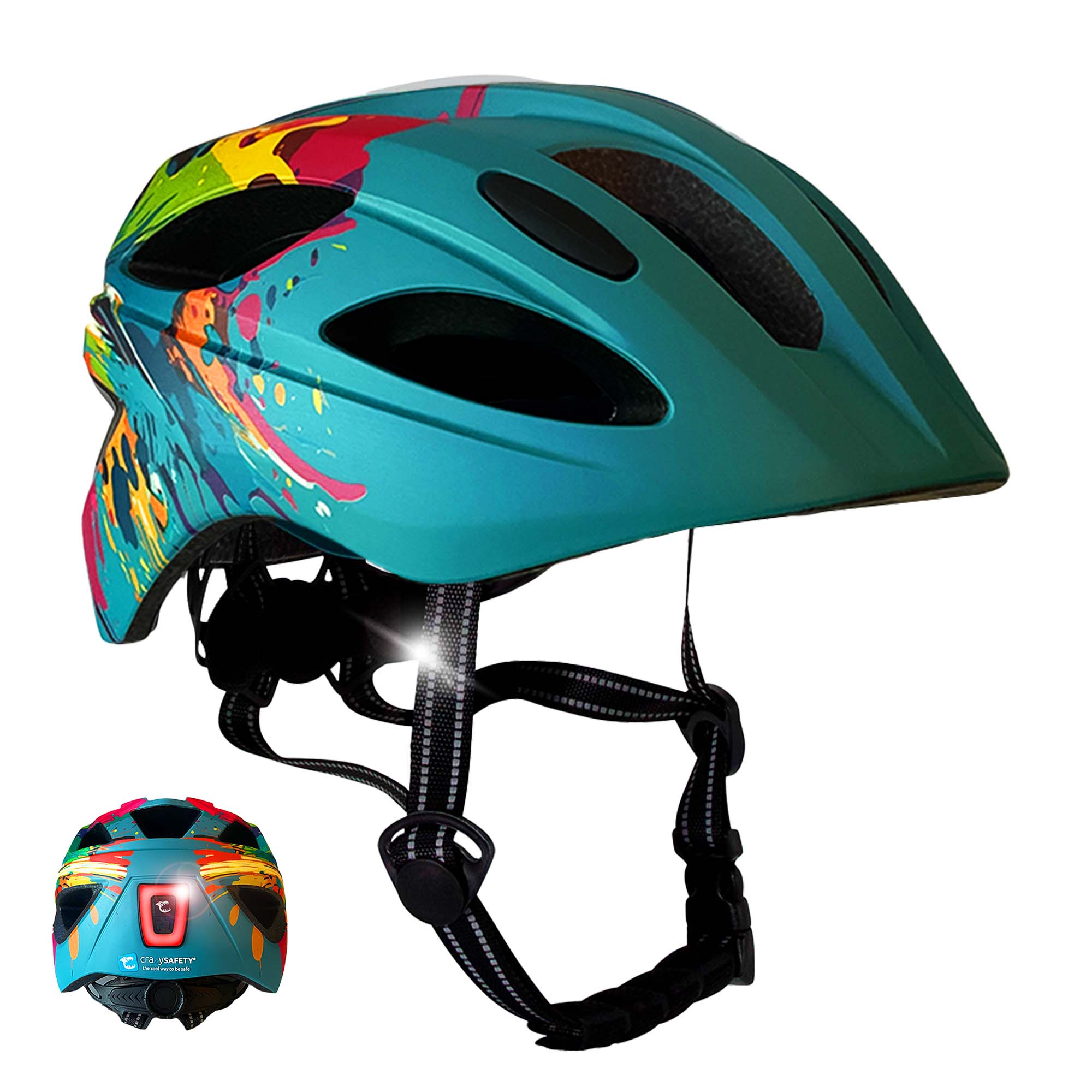 Wild Brush children's helmet with light