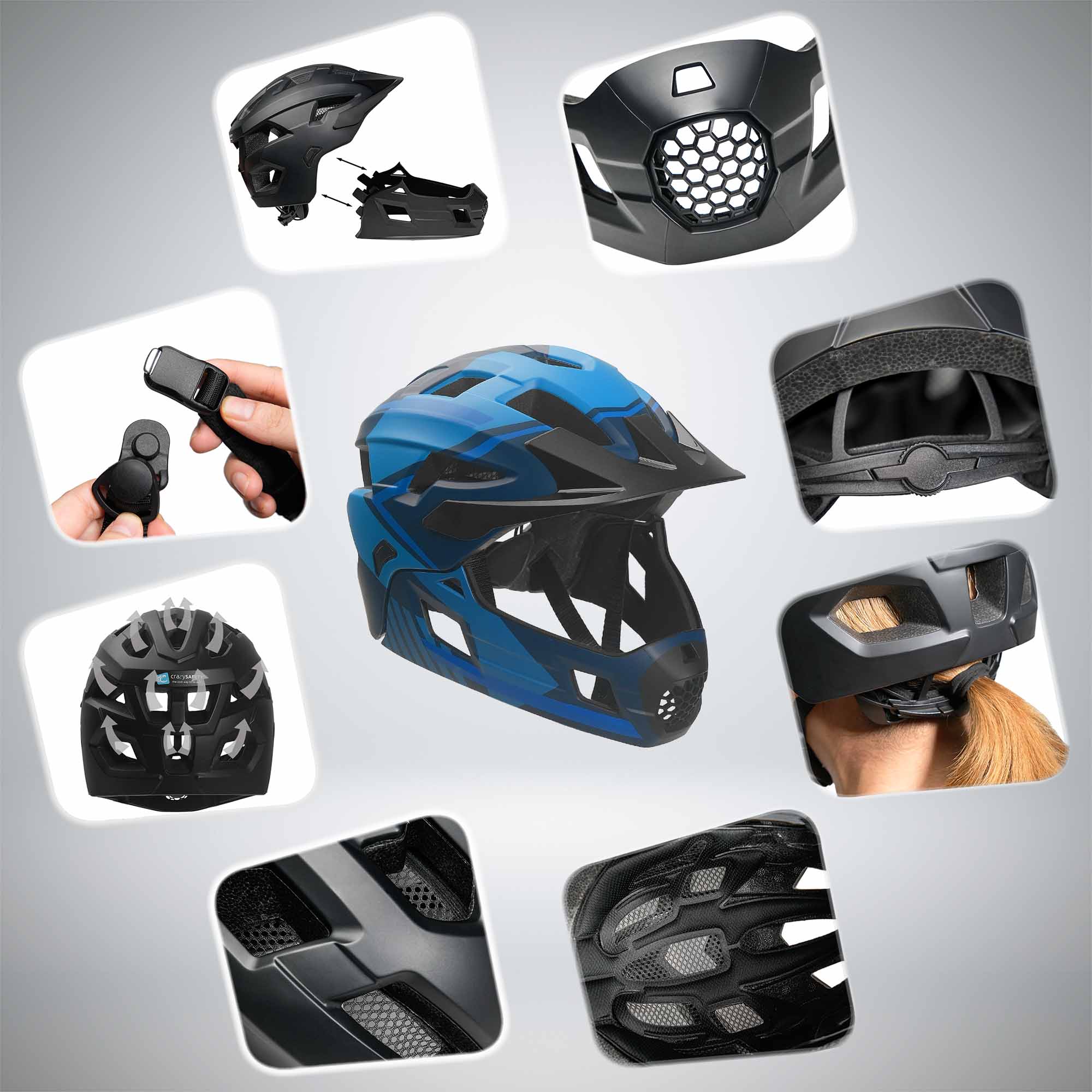 TITAN fullface bicycle helmet