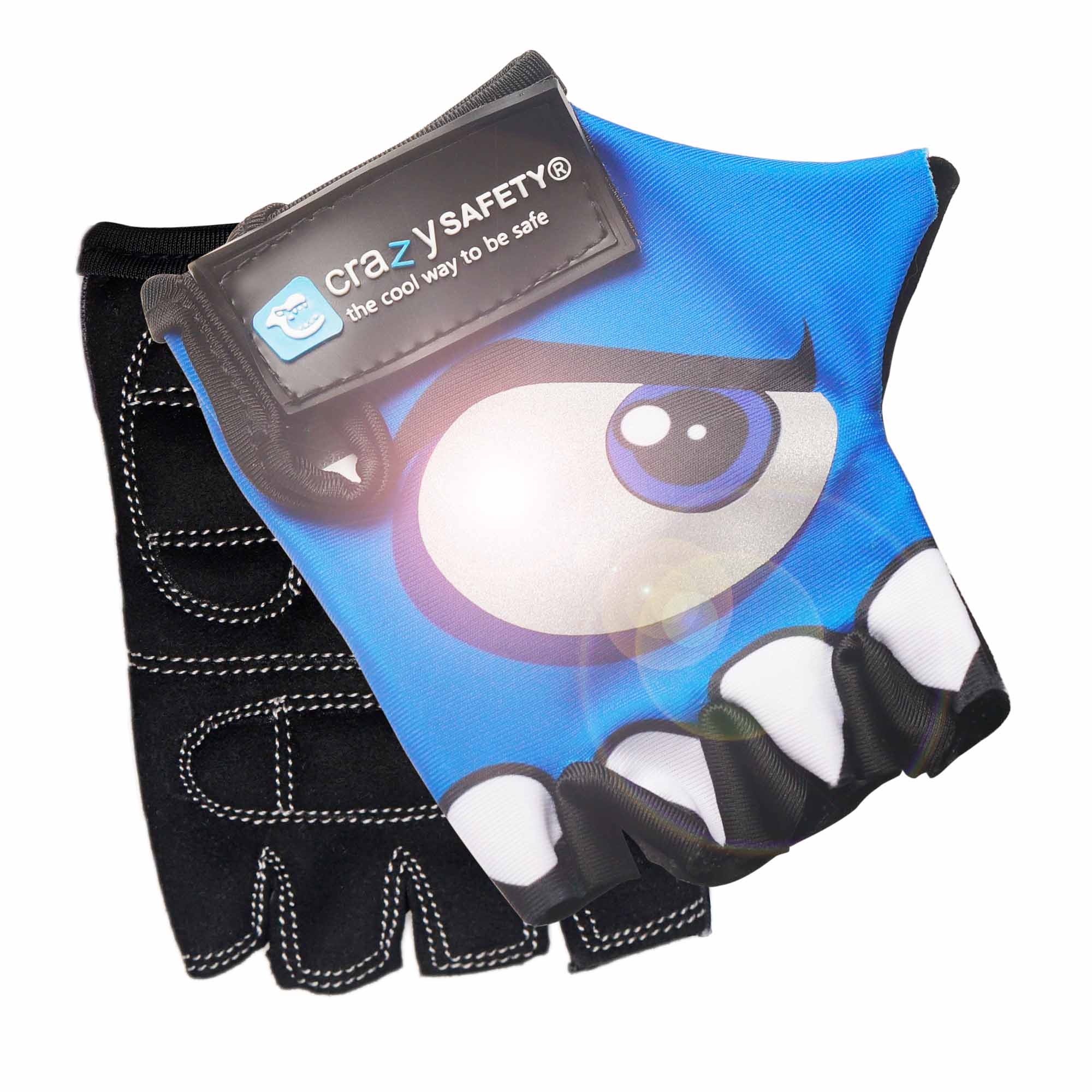 Cycling gloves with reflective eyes