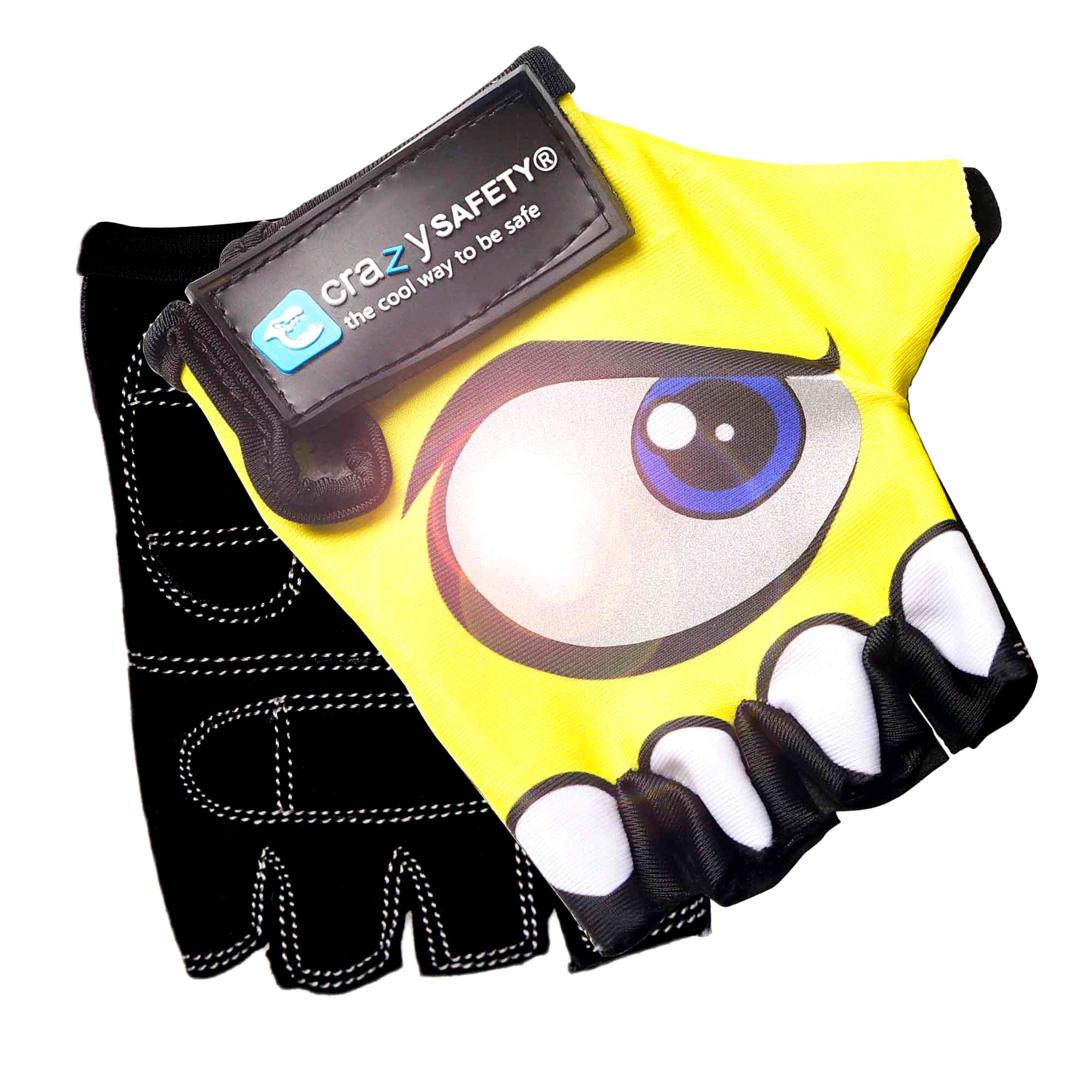 Cycling gloves with reflective eyes