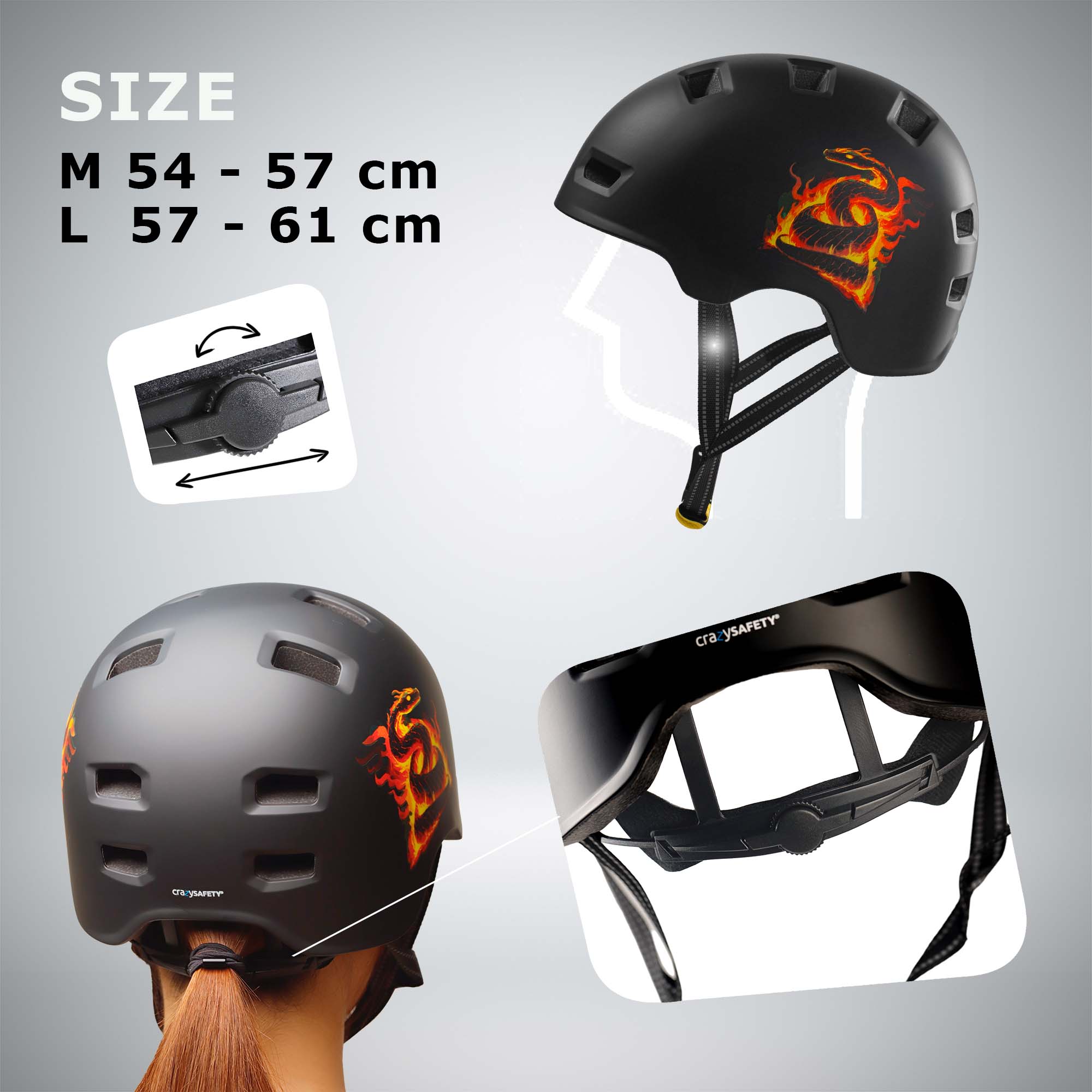 RAMPAGE skater bicycle helmet - Jungle