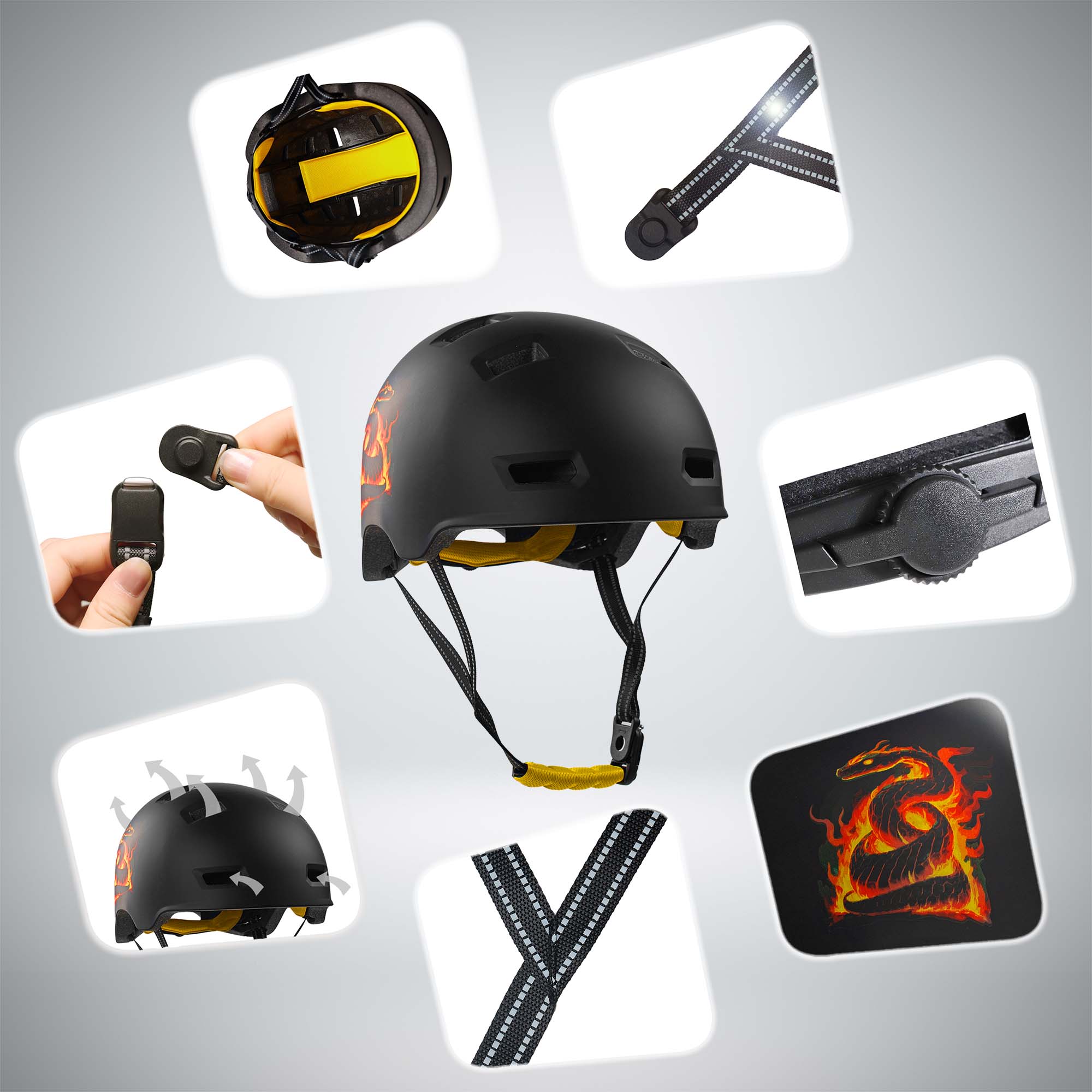 RAMPAGE skater bicycle helmet - Jungle