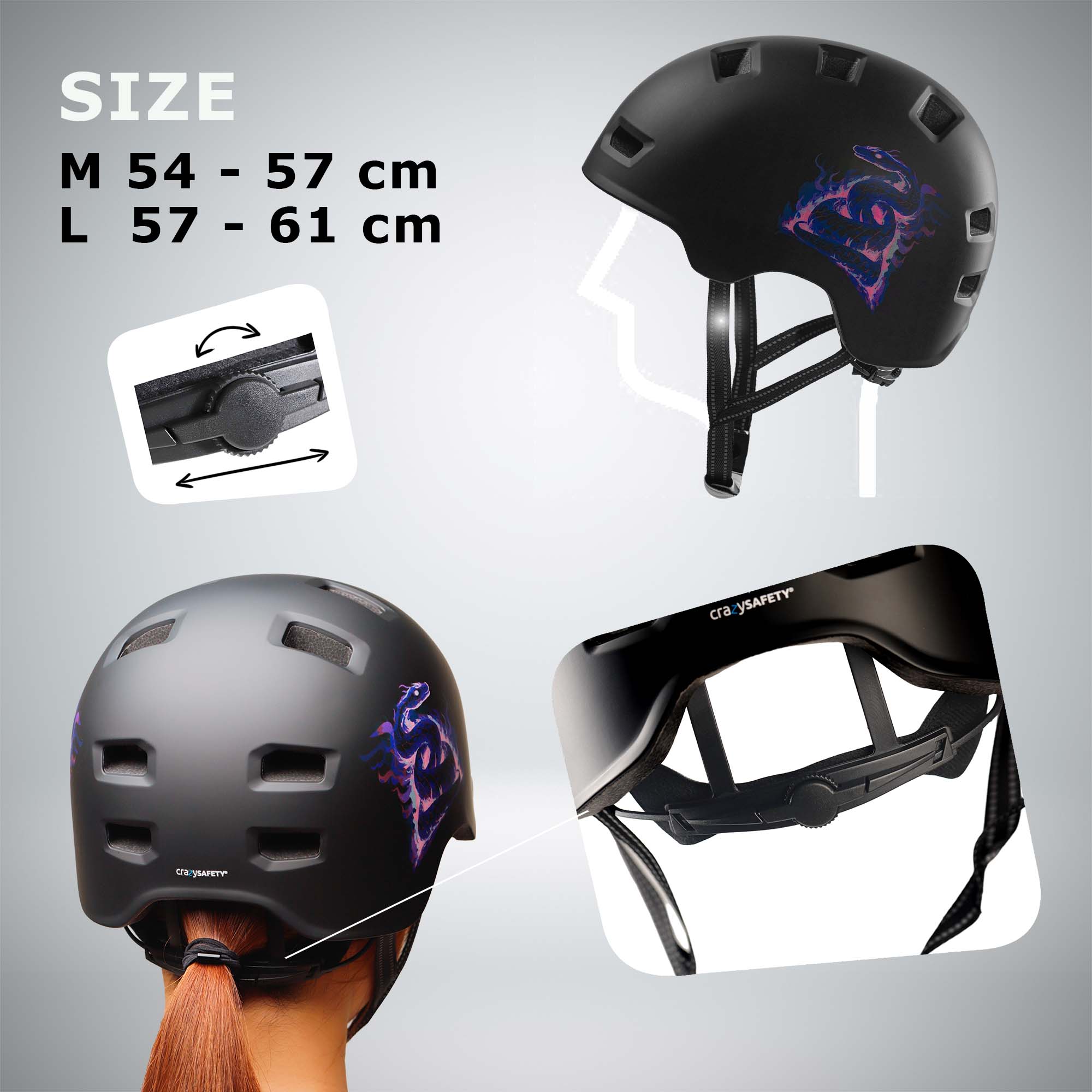 RAMPAGE skater bicycle helmet - Jungle