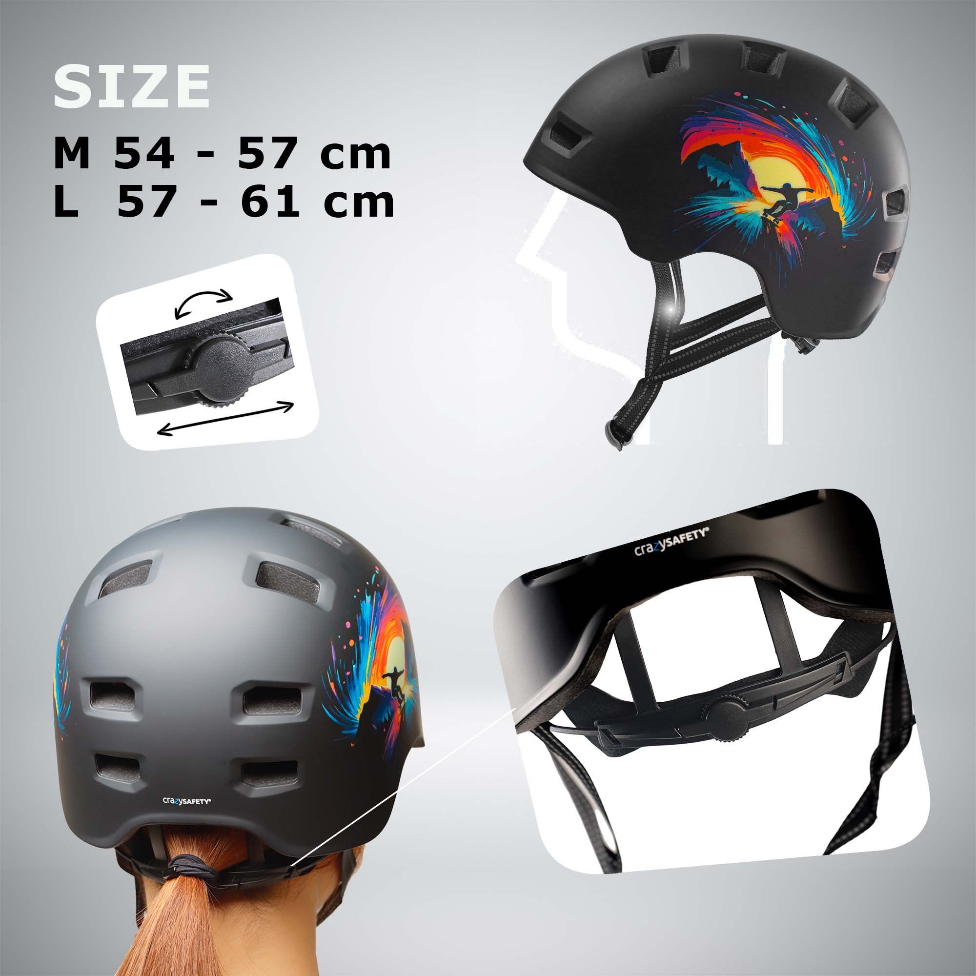 RAMPAGE skater bicycle helmet - Urban