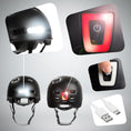 Load image into Gallery viewer, Vertigo urban bicycle helmet with front and rear lights
