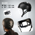 Load image into Gallery viewer, Vertigo urban bicycle helmet with front and rear lights
