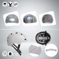 Load image into Gallery viewer, Vertigo urban bicycle helmet with front and rear lights
