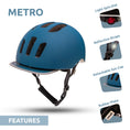 Load image into Gallery viewer, METRO urban bicycle helmet with light
