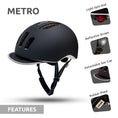 Load image into Gallery viewer, METRO urban bicycle helmet with light
