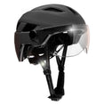 Load image into Gallery viewer, OAK E-Bike bicycle helmet with UV visor, LED lights, reflective straps, and Fidlock buckle
