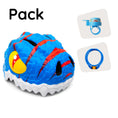 Load image into Gallery viewer, Product bundle: Blue Dino bike Helmet, Lock, and Dinosaur bell for Children
