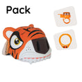 Load image into Gallery viewer, Product bundle: Orange Tiger Bicycle Helmet, Lock and Tiger Bell for Children
