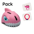 Load image into Gallery viewer, Product bundle: Pink Shark Bicycle Helmet, lock and shark Bell for Children
