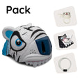 Load image into Gallery viewer, Product bundle: White tiger bicycle helmet, cycling gloves, lock, and tiger bell for children
