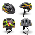 Load image into Gallery viewer, Crazy Safety Bicycle helmet Graffiti Splash children's helmet with light
