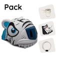 Load image into Gallery viewer, Crazy Safety Bicycle helmet Product bundle: White tiger bicycle helmet, cycling gloves, lock, and tiger bell for children
