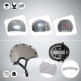 Load image into Gallery viewer, Crazy Safety Bicycle helmet Vertigo urban bicycle helmet with front and rear lights
