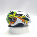 Load and play video in Gallery viewer, Graffiti Splash children's helmet with light
