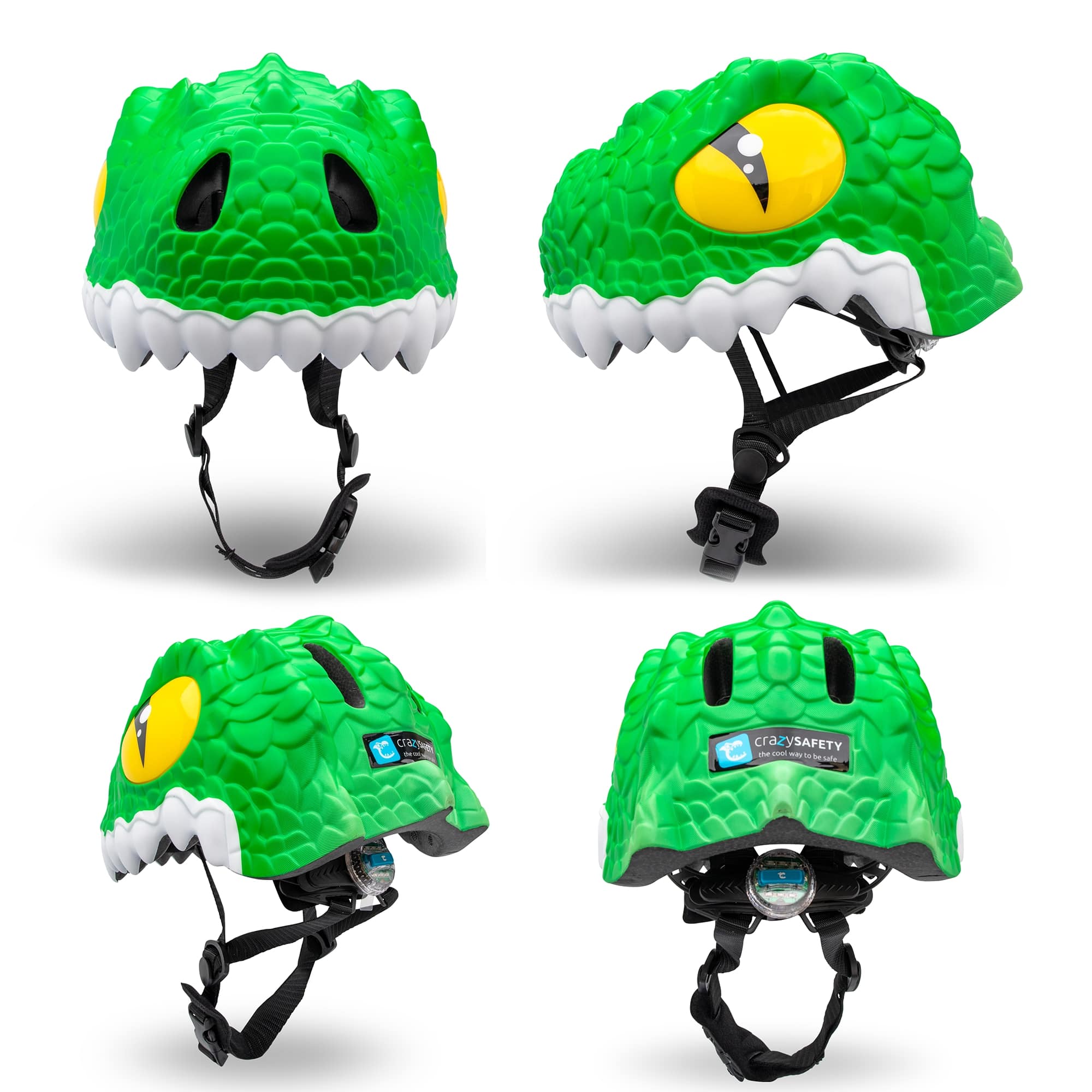 Crocodile Bicycle Helmet - Green