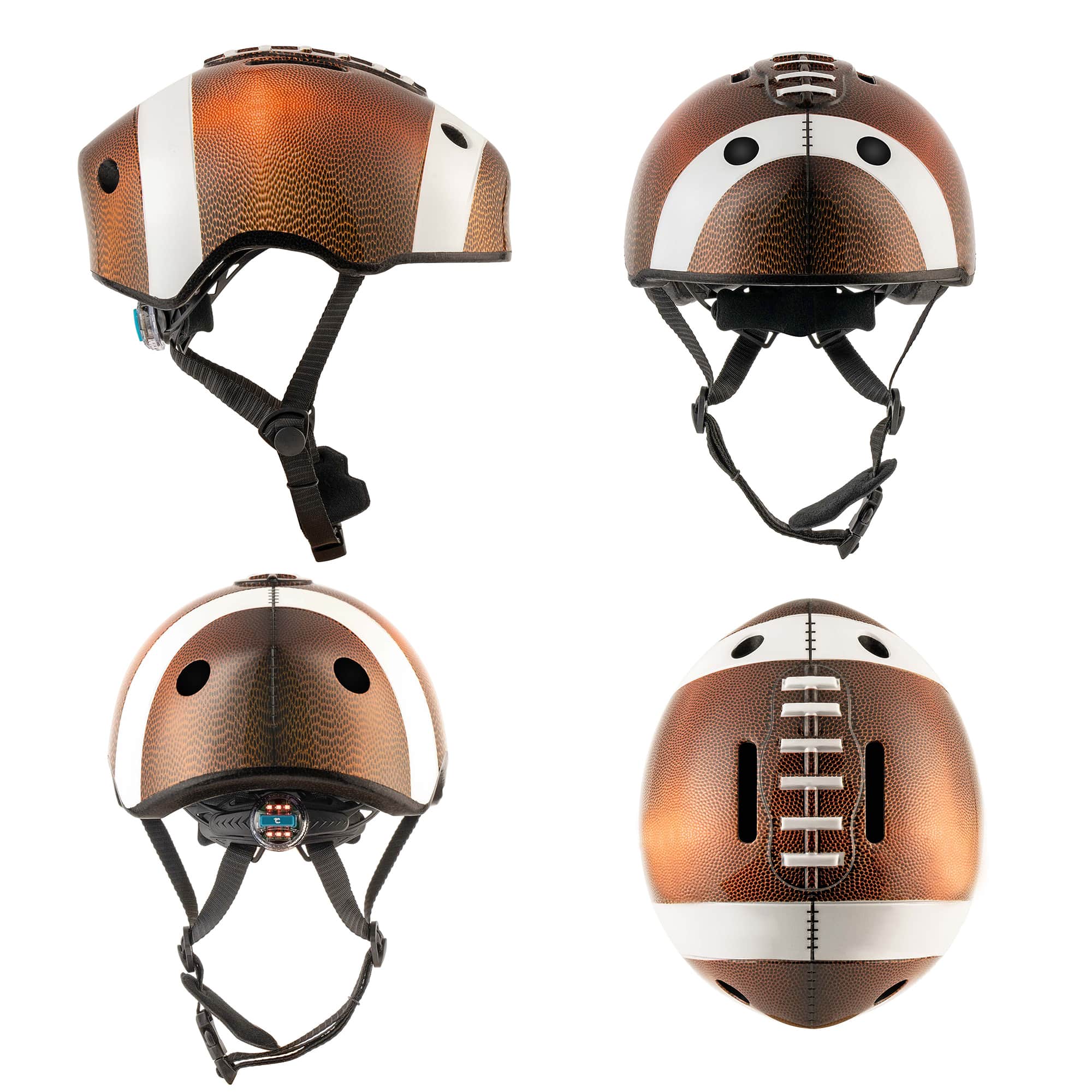 Brown American Football Bicycle Helmet