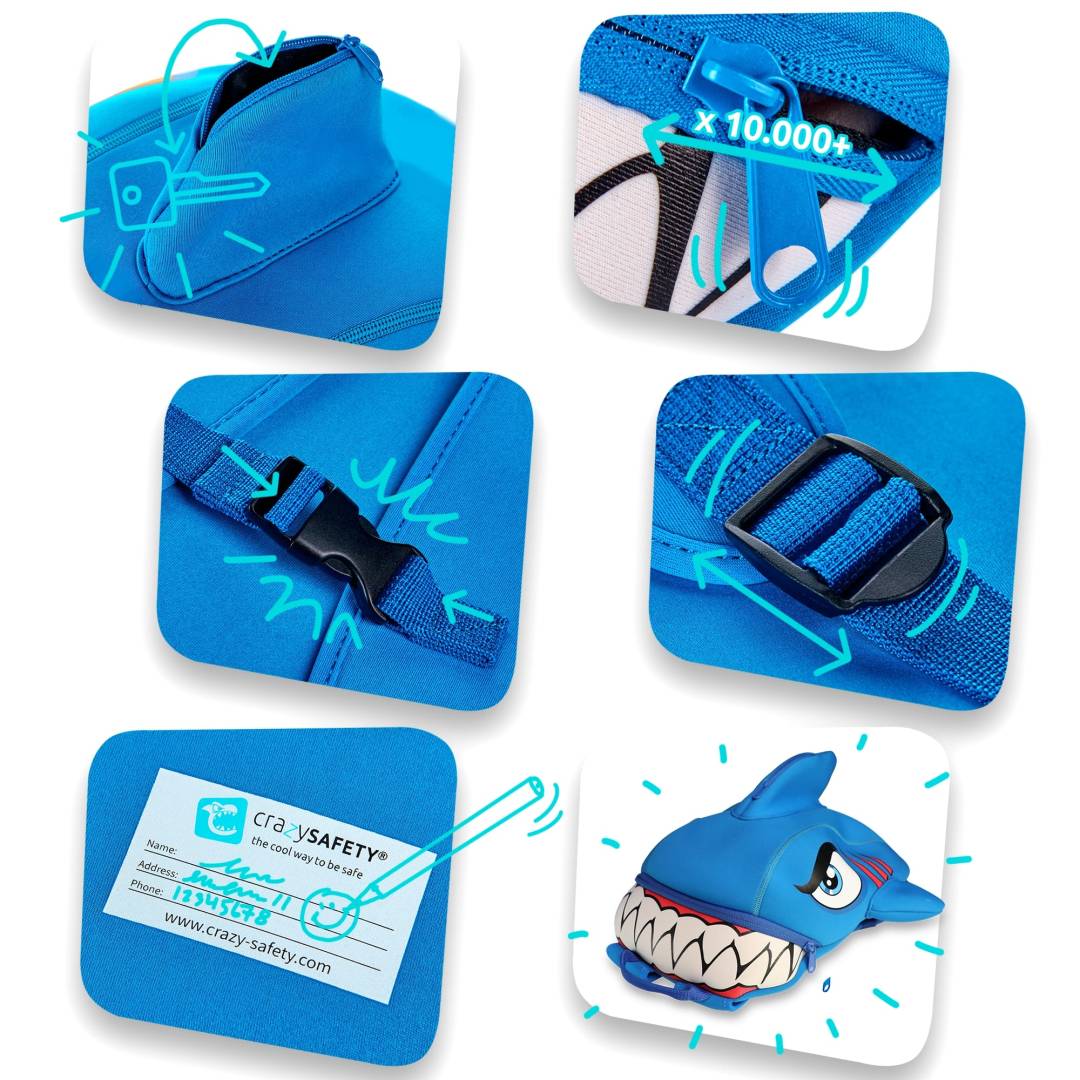 Shark Children Backpack - Blue